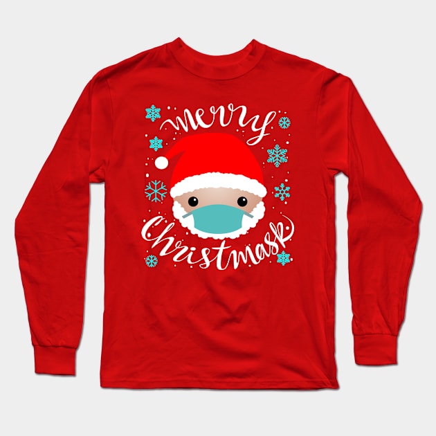 MERRY CHRISTMASK  - Santa Claus design Long Sleeve T-Shirt by The Trendy Rags